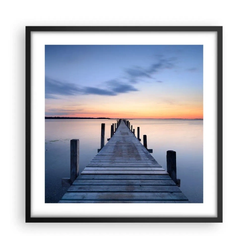 Poster in een zwarte lijst - De rust van een serene schemering - 50x50 cm