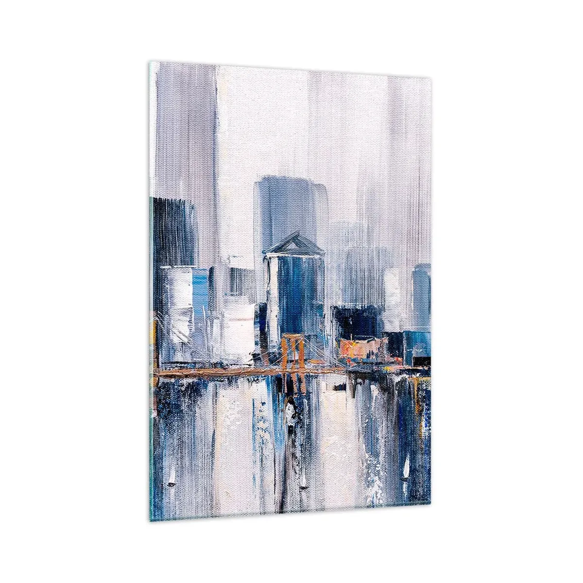 Schilderen op glas - New Yorkse impressie - 80x120 cm