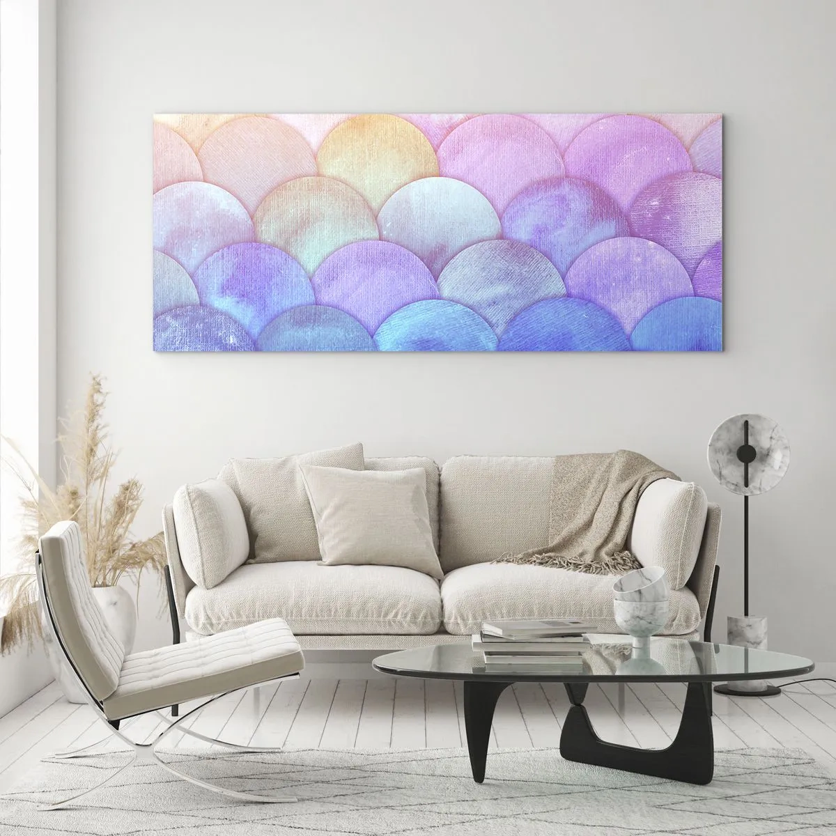 Schilderen op glas - Parel schaal - 100x40 cm