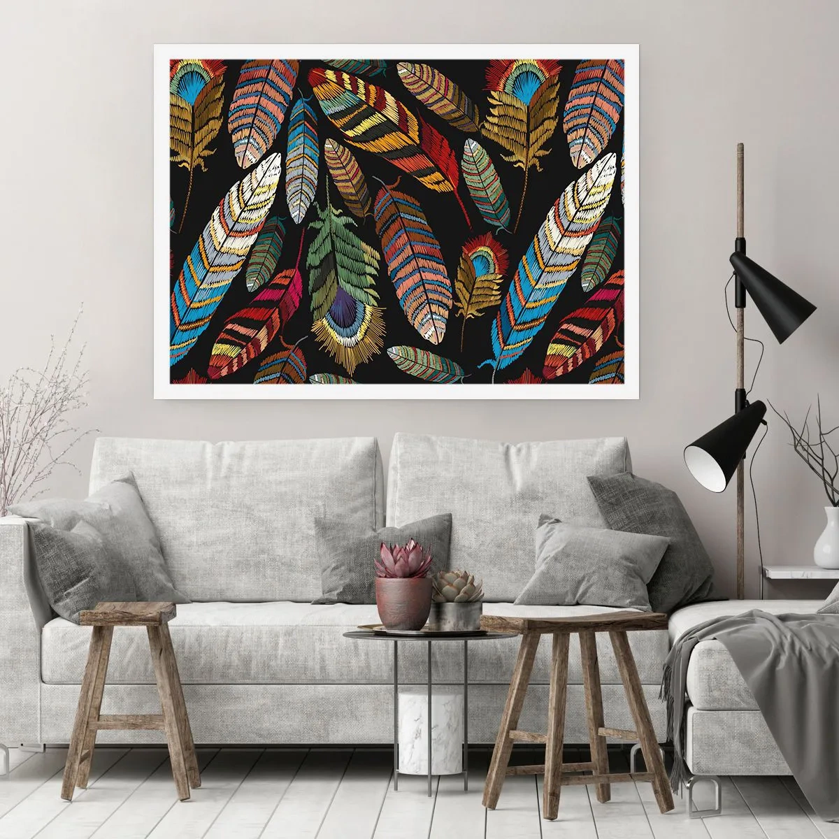 Poster - Het vogelcarnaval - 100x70 cm