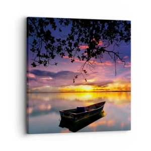Schilderen op canvas - "Je lijkt midden in de lucht te hangen..." - 30x30 cm