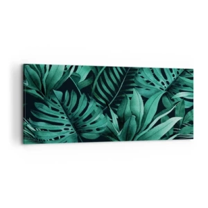 Schilderen op canvas - De diepte van tropisch groen - 120x50 cm