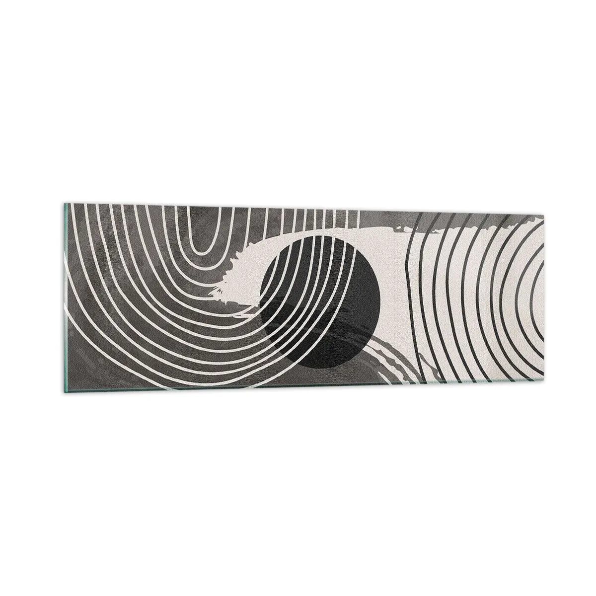 Schilderen op glas - Het ovaal wint - 90x30 cm