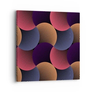 Schilderen op canvas - In een cirkelvormig ritme - 40x40 cm