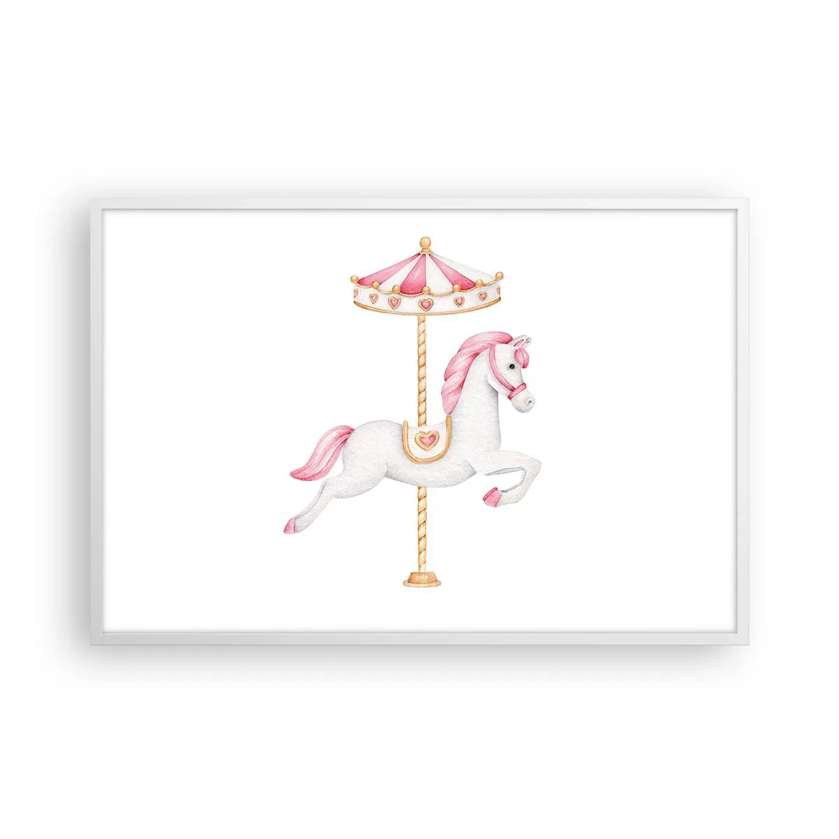 Poster in een witte lijst - Hij raakte de grond rennend - 91x61 cm