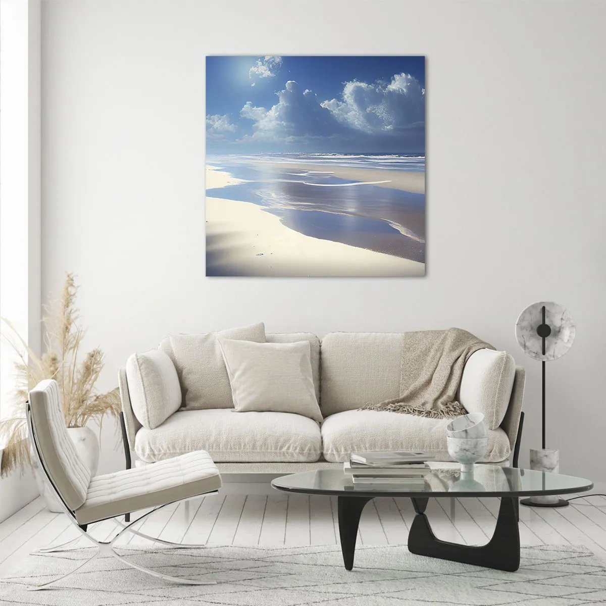 Schilderen op glas - Paradijselijke vakantie - 30x30 cm