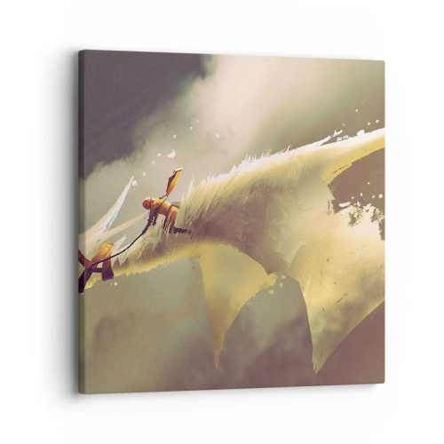 Schilderen op canvas - De wereld te hulp - 30x30 cm