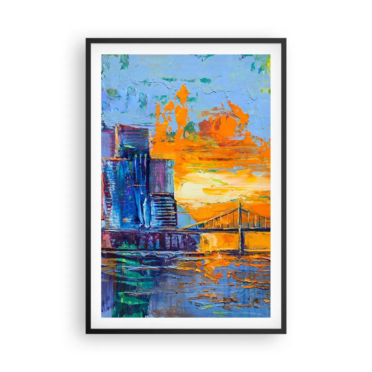 Poster in een zwarte lijst - Cultuur en natuur - 61x91 cm