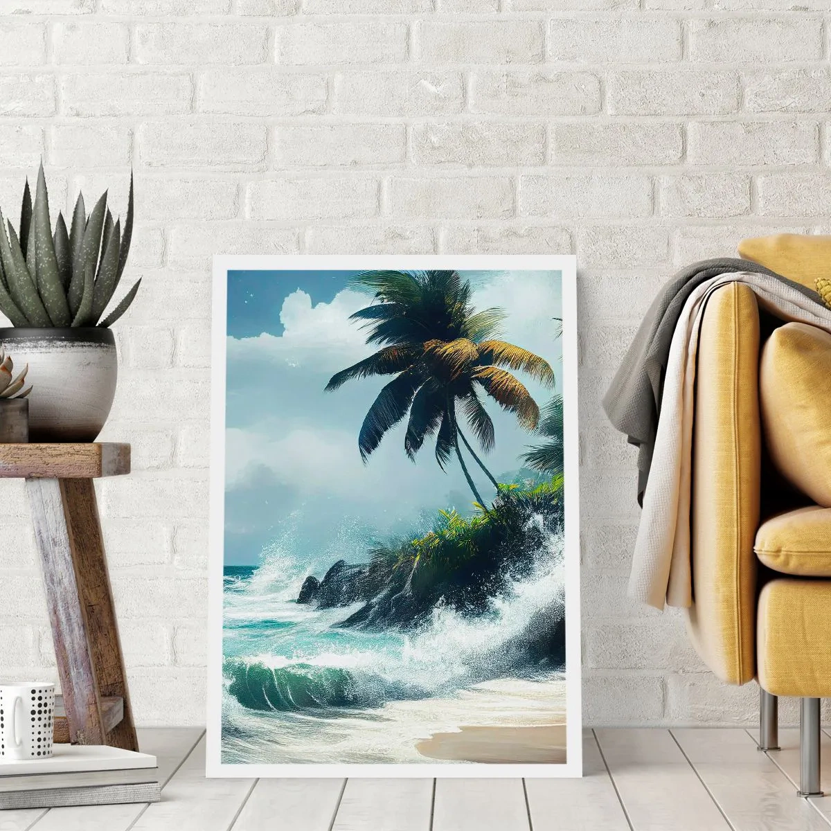 Poster - Op een tropische kust - 50x70 cm