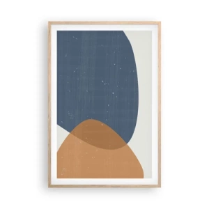 Een poster in een licht eiken lijst - Ovalen en invloeden - 61x91 cm