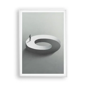Poster in een witte lijst - En wees hier slim - 70x100 cm