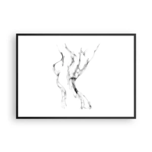 Poster in een zwarte lijst - Mooi en sterk - 100x70 cm