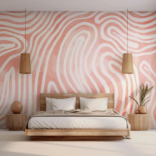 Fotobehang Premium Sand - In het koraallabyrint - Minimalisme, Moderne kunst, Abstractie - 350x256 cm