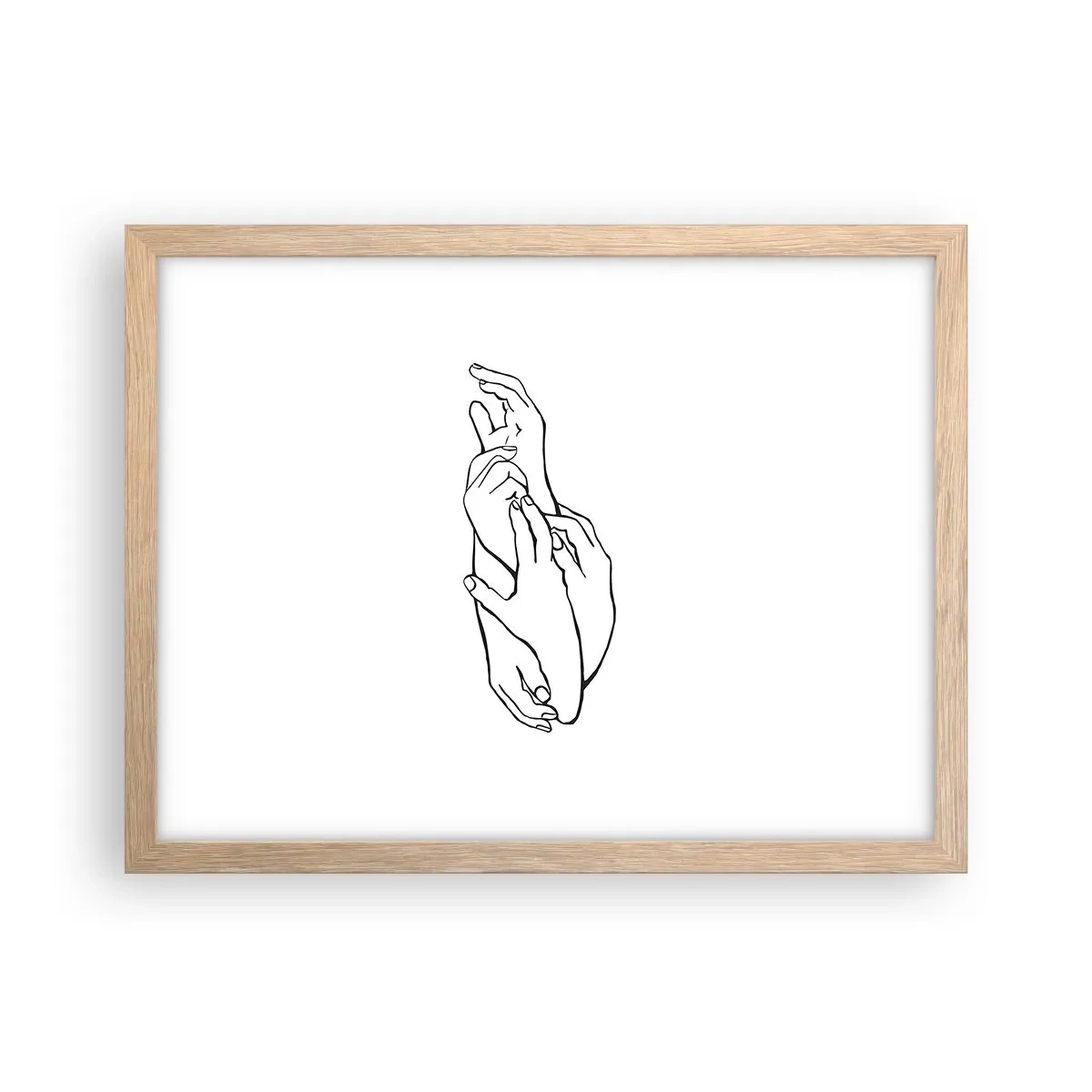 Een poster in een licht eiken lijst - Goede aanraking - 40x30 cm