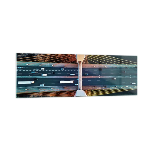 Schilderen op glas - BEYOND the waters, beyond the forest - 160x50 cm
