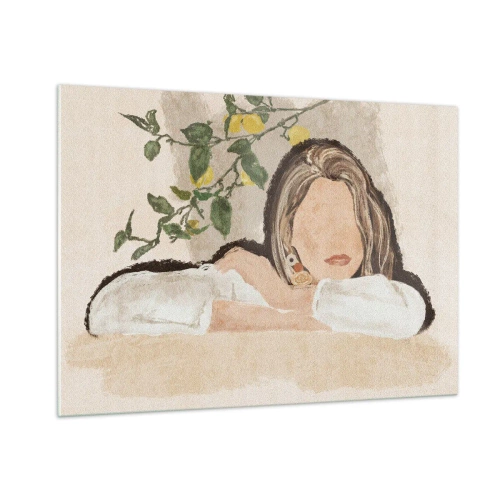 Schilderen op glas - Zuidelijke schoonheid - 100x70 cm