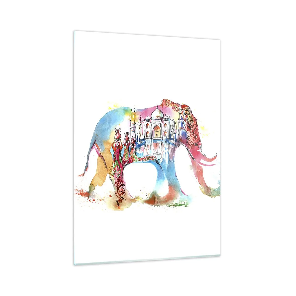 Schilderen op glas - India - de uitstraling van liefde - 50x70 cm