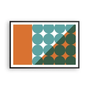 Poster in een zwarte lijst - Omhoog en diagonaal - 91x61 cm