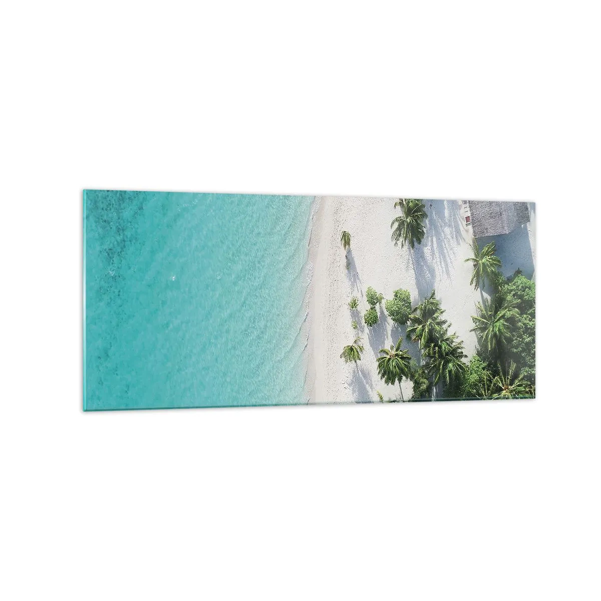 Schilderen op glas - Een vakantie in het paradijs - 120x50 cm