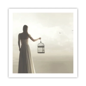 Poster - Wees vrij - 60x60 cm