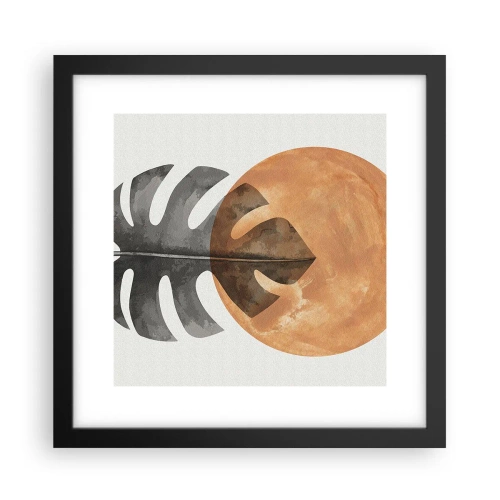 Poster in een zwarte lijst - Altijd de zon - 30x30 cm