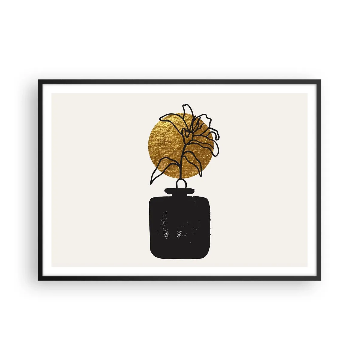 Poster in een zwarte lijst - Schoonheid is goud waard - 100x70 cm
