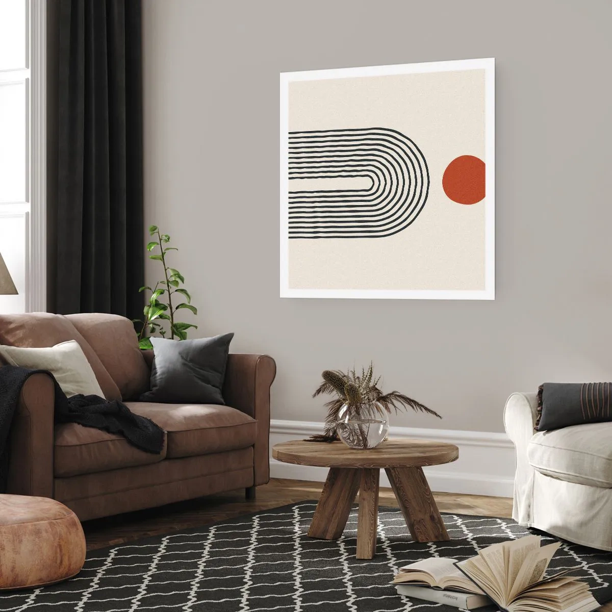 Poster - Magnetisme van vormen en kleuren - 30x30 cm