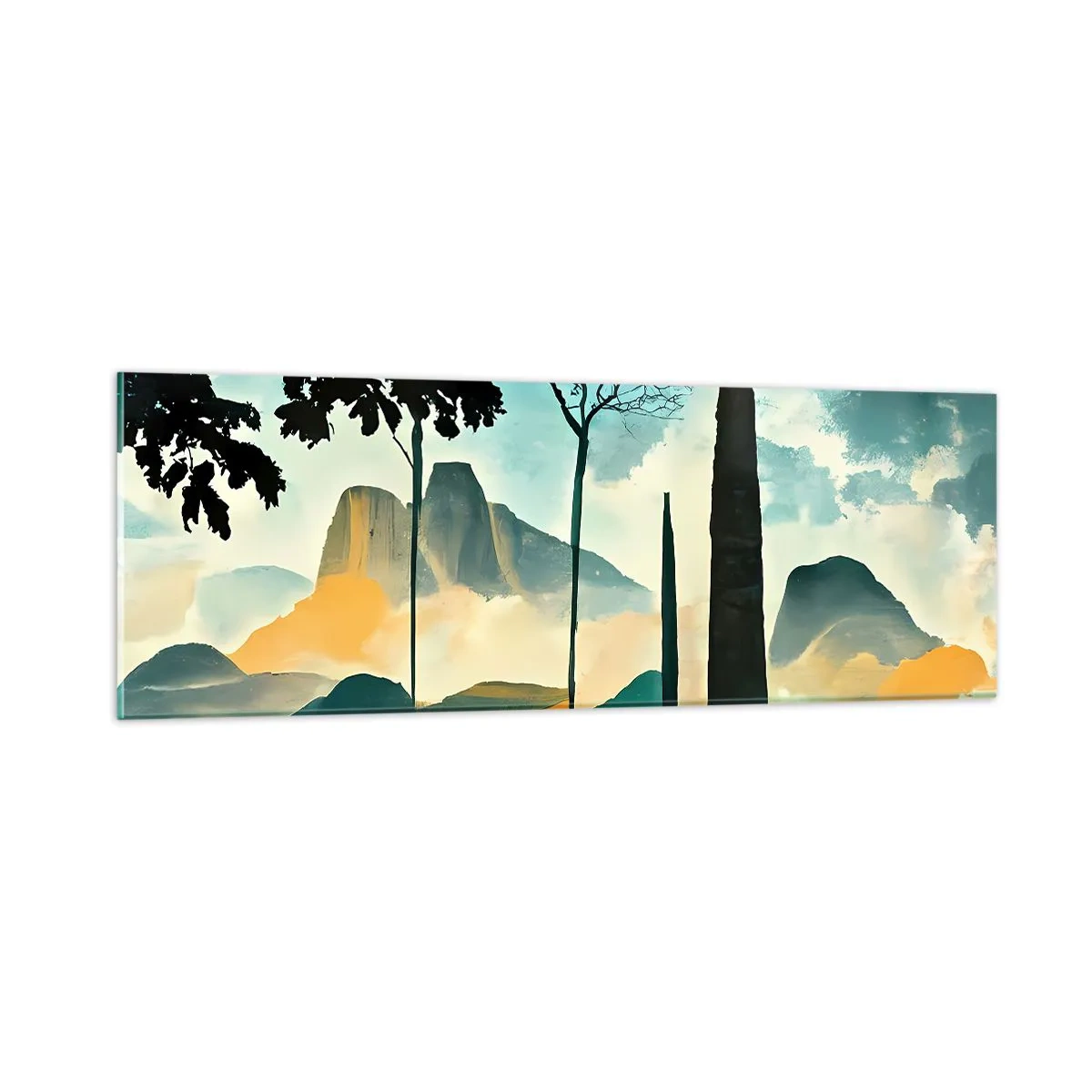 Schilderen op glas - Nog hoger en hoger - 90x30 cm