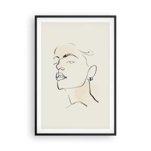 Poster in een zwarte lijst - Een trotse blik - 61x91 cm
