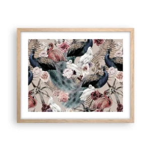 Een poster in een licht eiken lijst - In de paleistuin - 50x40 cm