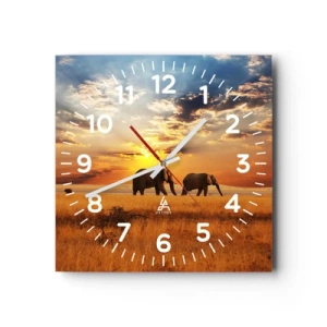 Wandklok - Klok - Familie wandeling - 30x30 cm