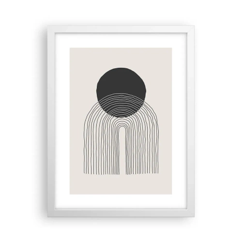 Poster in een witte lijst - Bibberen en vertrouwen - 30x40 cm