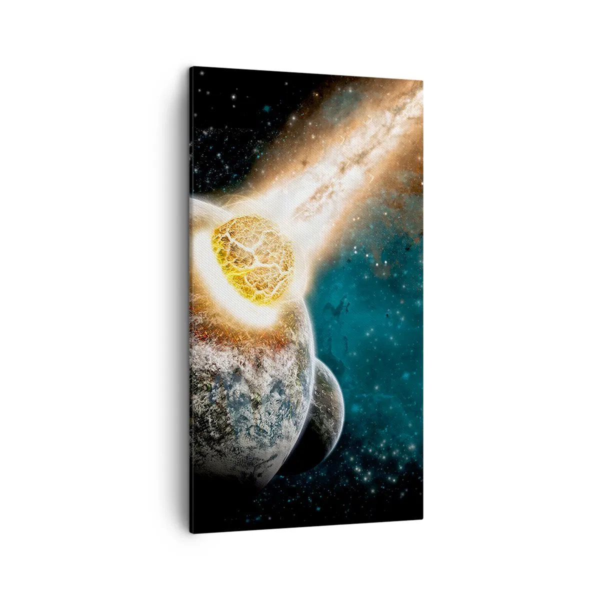 Schilderen op canvas - Vernietiging of geboorte - 45x80 cm