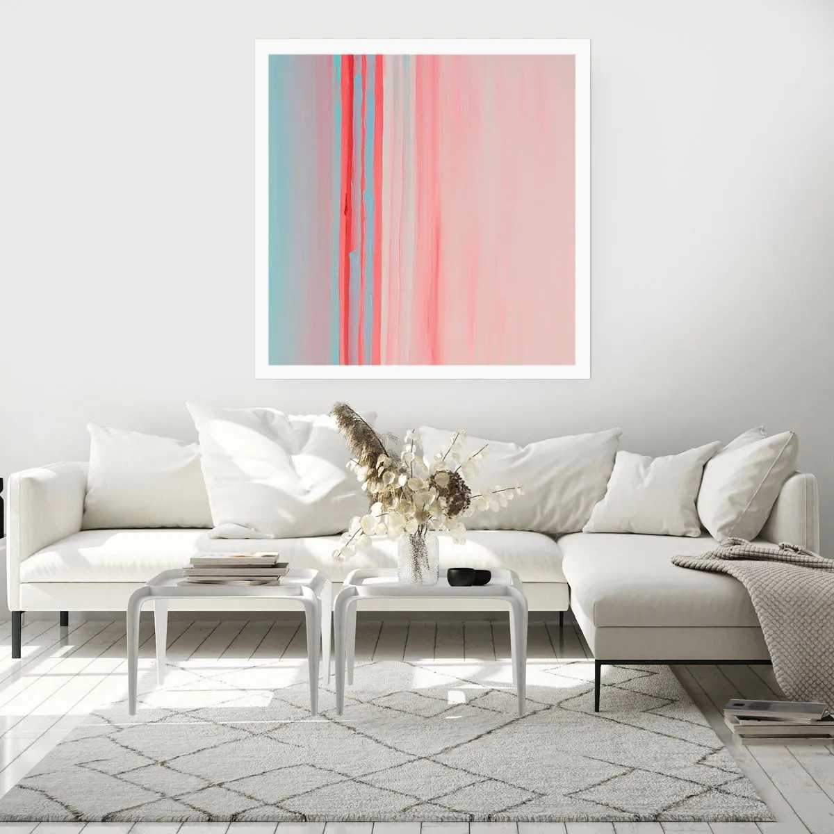 Poster - Abstractie bij dageraad - 50x50 cm