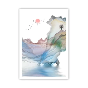 Poster - Op weg naar de kristallen bergen - 70x100 cm