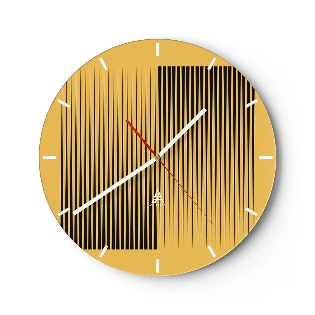 Wandklok - Klok - Vierkant van tegenpolen - 40x40 cm