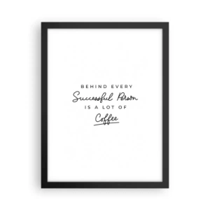 Poster in een zwarte lijst - Het geheim van succes - 30x40 cm