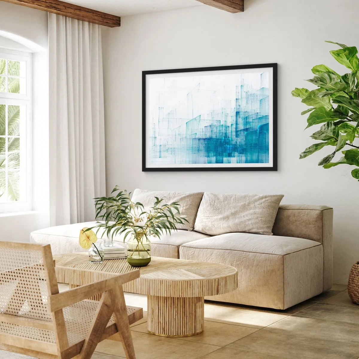 Poster in een zwarte lijst - Hoe ruimte geworden is - 70x50 cm