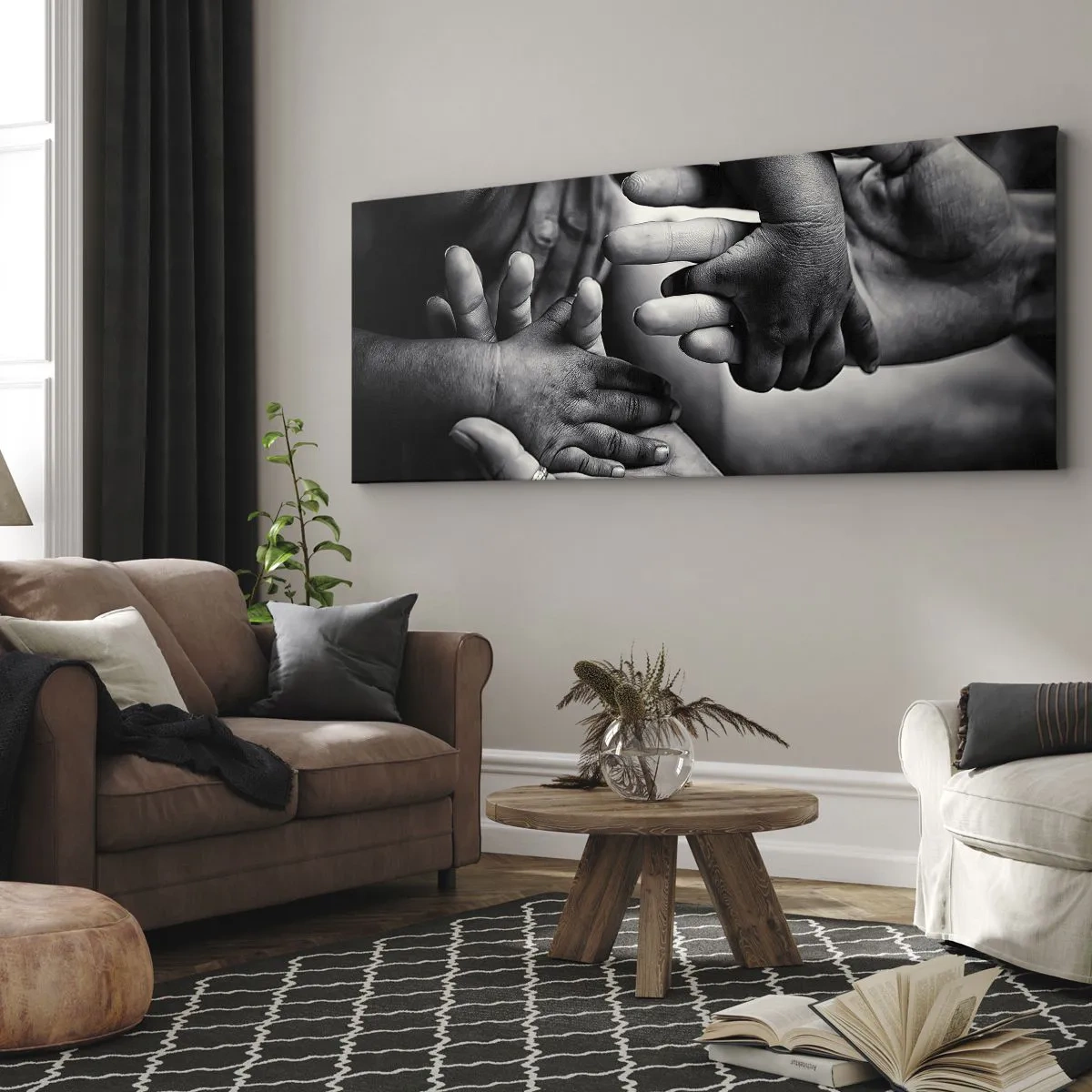 Schilderen op canvas - Om mens te zijn - 160x50 cm