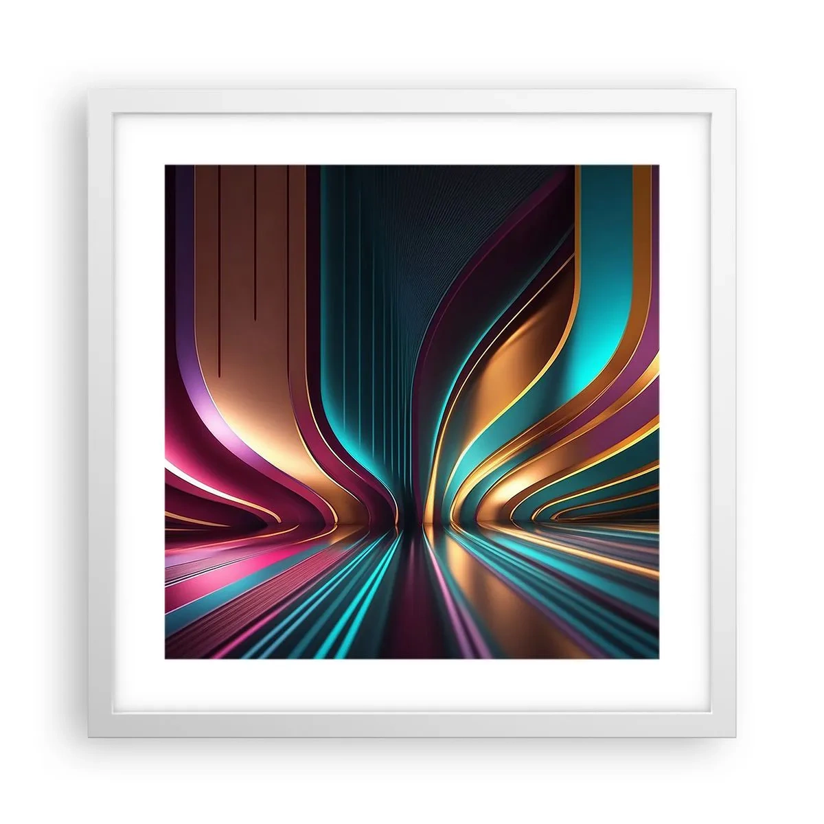 Poster in een witte lijst - Architectuur van licht - 40x40 cm