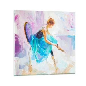 Schilderen op glas - Onuitsprekelijke gratie, subtiele charme - 40x40 cm