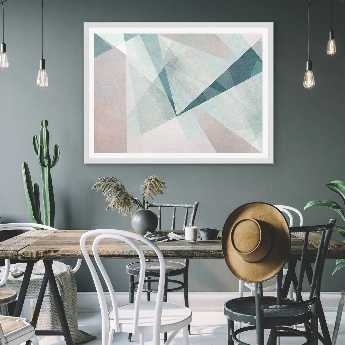 Poster in een witte lijst - Makkelijk maar dynamisch - 91x61 cm