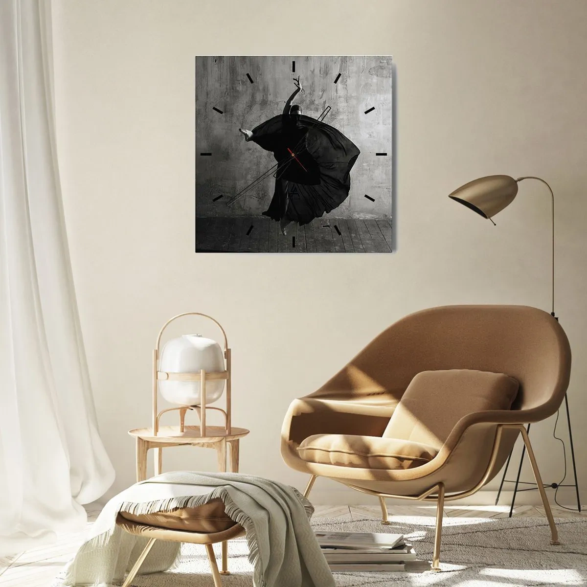 Wandklok - Klok - Gepassioneerde riem - 40x40 cm