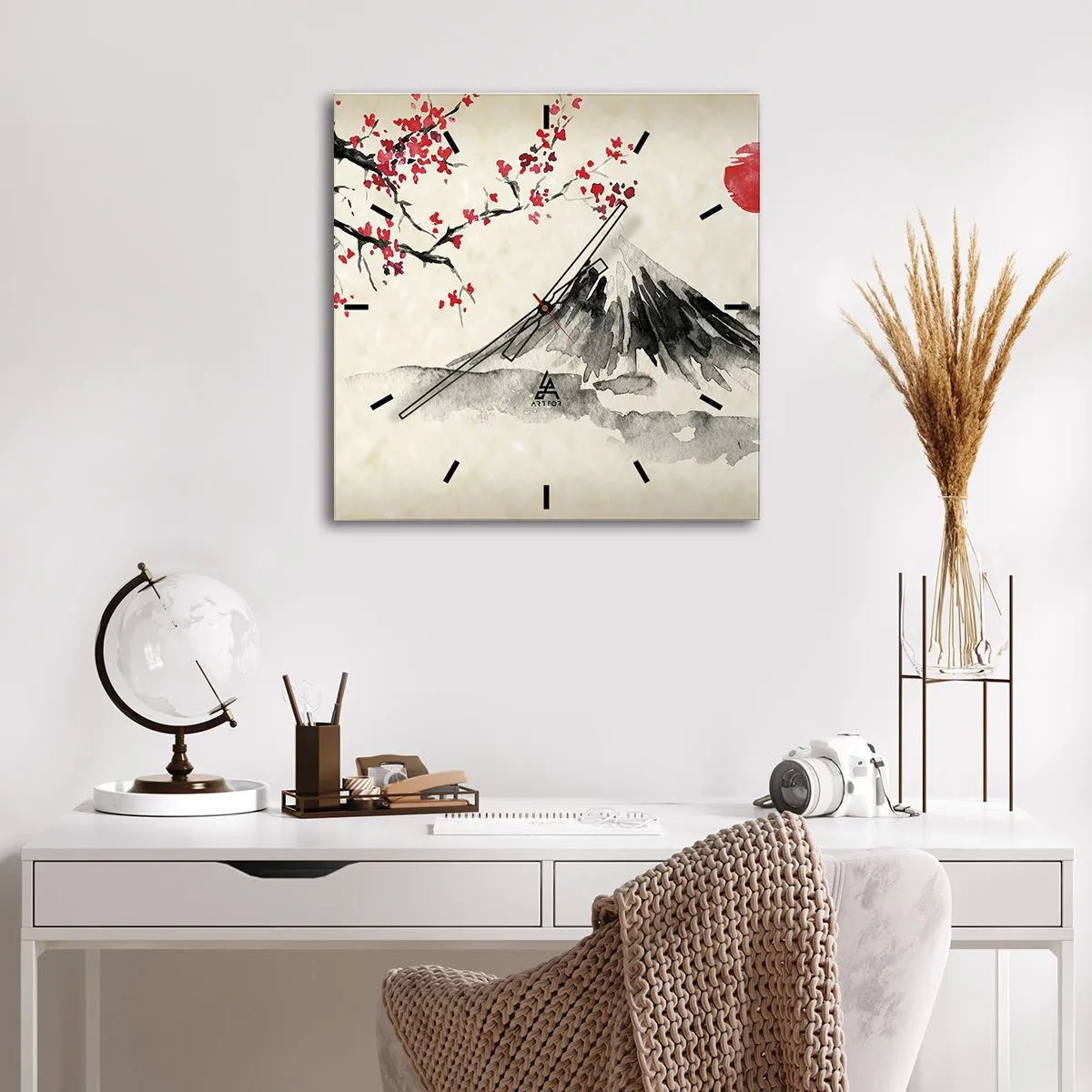 Wandklok - Klok - Houd van Japan - 40x40 cm