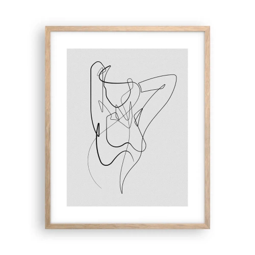 Een poster in een licht eiken lijst - Zoals je echt bent… - 40x50 cm