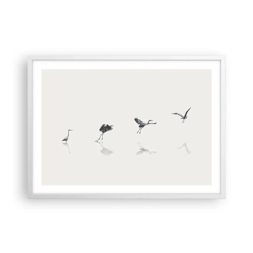 Poster in een witte lijst - Vier eenvoudige stappen - 70x50 cm