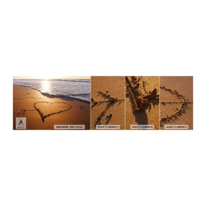 Fotobehang Monster Premium Canvas - Vakantie bekentenis - Landschap, Strand, Zee - 100x30 cm