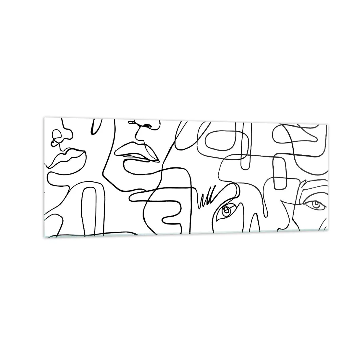 Schilderen op glas - In verwarde emoties - 140x50 cm