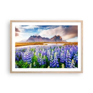 Een poster in een licht eiken lijst - Kracht en soberheid naast zachtheid - 70x50 cm