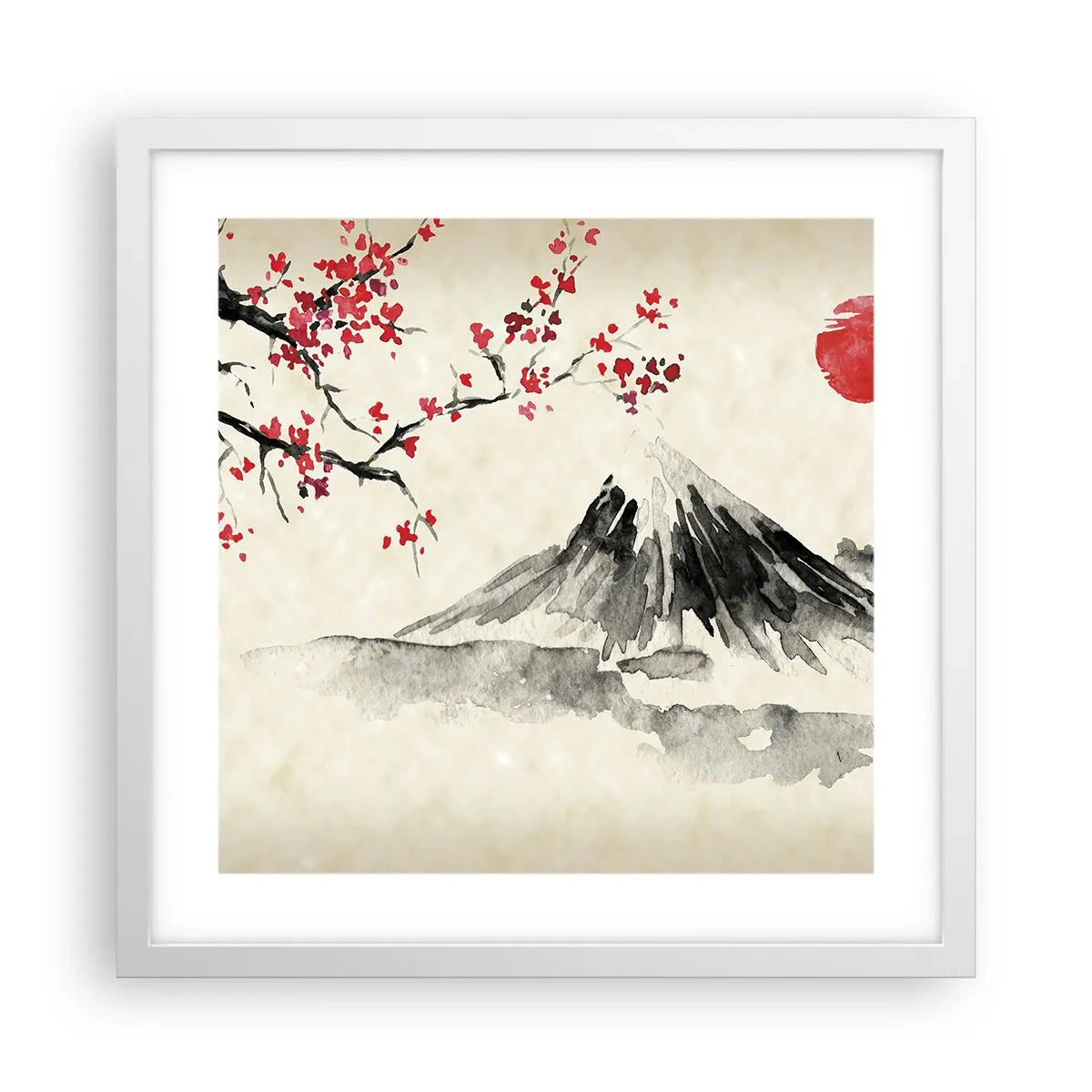 Poster in een witte lijst - Houd van Japan - 40x40 cm